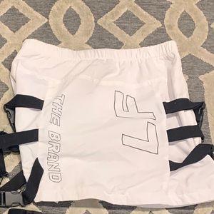 LF White Skirt with Black Buckles